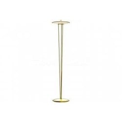 Art deco floor lamp white opal/brass, 15W LED 900lm dimmable