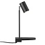 Black metal wall lamp, GU10 fitting max. 15W (bulb not included), IP20, 150 cm black cable, height 42.9 cm