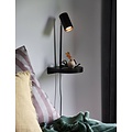 Schwarze Wandleuchte aus Metall, GU10-Fassung max. 15W (Leuchtmittel nicht enthalten), IP20, 150 cm schwarzes Kabel