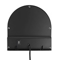Aplique de pared negro de metal, casquillo GU10 máx. 15W (bombilla no incluida), IP20, cable negro de 150 cm