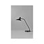 Industrial black table lamp, metal with plastic details, E14 socket, height 55 cm, IP20, bulb not included