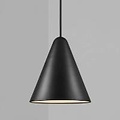 Hanglamp Deens design zwart, geometrisch model, E27 fitting max 40W, IP20, metaal, kabel 300 cm