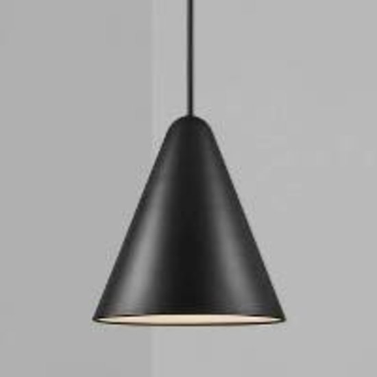 Hängeleuchte dänisches Design schwarz, geometrische Form, E27-Fassung, max. 40W, IP20, Metall, Kabel 300 cm