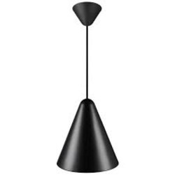 Lámpara colgante de diseño danés moderno y con forma geométrica negra
