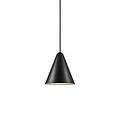 Hängeleuchte dänisches Design schwarz, geometrische Form, E27-Fassung, max. 40W, IP20, Metall, Kabel 300 cm