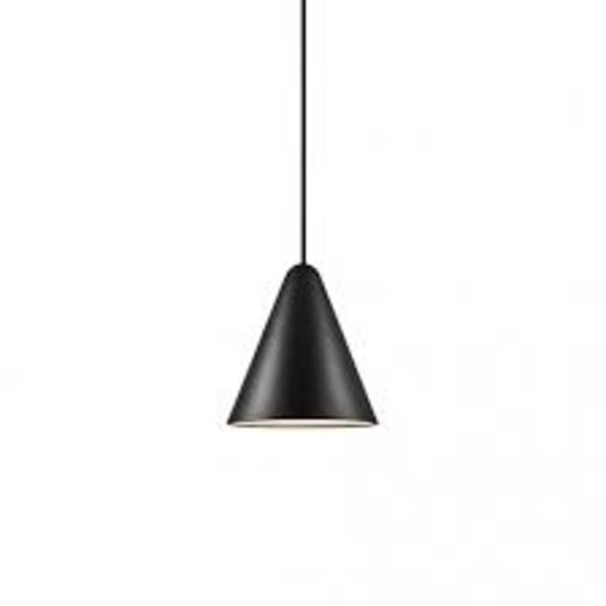 Hängeleuchte dänisches Design schwarz, geometrische Form, E27-Fassung, max. 40W, IP20, Metall, Kabel 300 cm