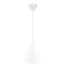 Suspension au design danois, forme géométrique, blanche en métal avec détails en plastique, douille E27, max 40W