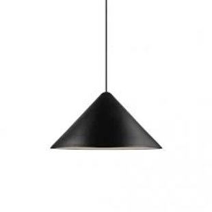 Lámpara colgante de diseño danés moderno y con forma geométrica negra 50W