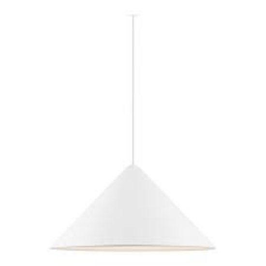 Lampe à suspension design danois moderne et de forme géométrique blanche 50W