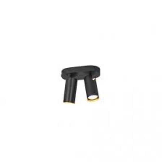 Slim and elegant design 2-spot black GU10