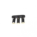 Slim and elegant design 3-spot black GU10