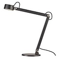 Table/wall lamp in Danish design, black metal, 9W LED included, dimmable, IP20, height 46.5 cm, 250 cm textile cable