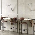 Table/wall lamp with Danish design in grey metal, integrated 9W LED, dimmable, height 46.5 cm, IP20