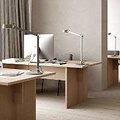Table/wall lamp with Danish design in grey metal, integrated 9W LED, dimmable, height 46.5 cm, IP20