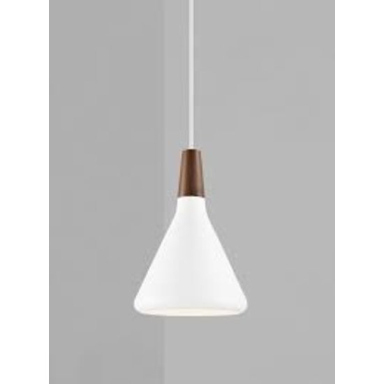 upright hanging lamp format and refined in exclusive FSC certified oiled walnut top - white