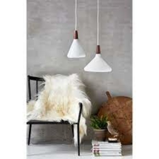 upright hanging lamp format and refined in exclusive FSC certified oiled walnut top - white