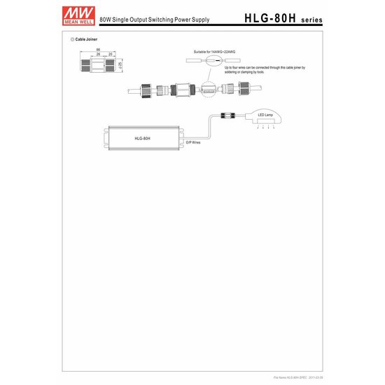 Transfo LED Meanwell 0-80W IP65