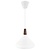 refined hanging lamp in exclusive FSC-certified oiled walnut top - white