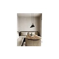 refined hanging lamp in exclusive FSC-certified oiled walnut top - black