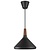 refined hanging lamp in exclusive FSC-certified oiled walnut top - black