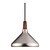 refined hanging lamp in exclusive FSC-certified oiled walnut top - steel