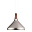 refined hanging lamp in exclusive FSC-certified oiled walnut top - steel