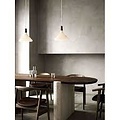 refined hanging lamp in exclusive FSC certified oiled walnut top - opal glass