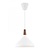 refined hanging lamp in exclusive FSC certified oiled walnut top - opal glass