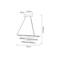 Large hanging lamp fine spiral white dimmable 88W