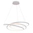 Grande suspension Fantasia en fine forme de spirale, blanche, LED SMD dimmable de 88 W, diametre 73 cm