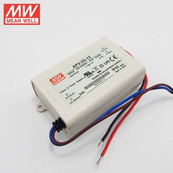 LED driver dimbaar Meanwell 0-25W 24V IP67