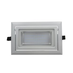 Downlight empotrable LED rectangular 40W orientable
