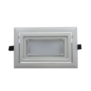 Downlight recessed LED rectangular 40W orientable