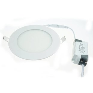 Panel de luz LED 3W empotrable redondo 85mm diametro blanco