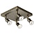 Ceiling lamp rust square 4xGU10 5W LED