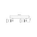 Ceiling lamp rust rectangle 2xGU10 5W LED