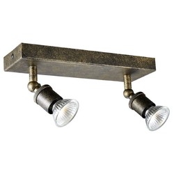 Fantasia Deckenleuchte Rost Rechteck 2xGU10 5W LED dimmbar