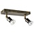 Ceiling lamp rust rectangle 2xGU10 5W LED