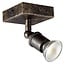Fantasia STUGA vierkante plafondlamp in roestkleur met 1 richtbare GU10 LED-spot van 5 W