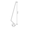 Lampadaire design Fantasia en forme de tige noir, LED intégrée 24W, 3000K blanc chaud, variable, hauteur 1534 mm
