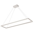 Fantasia rechteckige Design-Haengelampe in Weiss, 30x120 cm, mit integrierter dimmbarer LED von 53 W