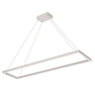 Design hanglamp rechthoek wit 30x120cm 53W
