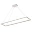 Fantasia rechteckige Design-Haengelampe in Weiss, 30x120 cm, mit integrierter dimmbarer LED von 53 W