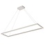 Lampara colgante de diseno Fantasia rectangular en blanco, 30x120 cm, con LED integrado regulable de 53 W