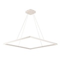 Lampe suspendue design carrée blanche 90x90 98W