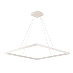 Fantasia Design-Hängelampe quadratisch weiß 90x90 cm, LED 98W