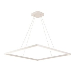 Fantasia lámpara colgante diseño cuadrada blanca 90x90 cm, LED 98W