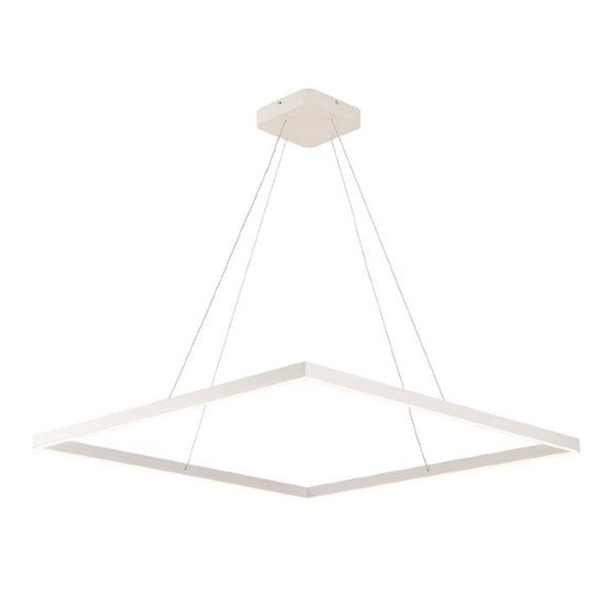 Fantasia Fantasia design hanglamp vierkant wit, 90x90 cm, 98W LED, 5292 lumen, 3000K warm wit, dimbaar, IP20