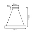 Fantasia Design-Hängelampe quadratisch weiß, 90x90 cm, 98W LED, 5292 Lumen, 3000K warmweiß, dimmbar, IP20