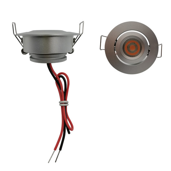 Foco LED inclinable de poca profundidad con orificio de 42 a 47 mm 3,6 W regulable